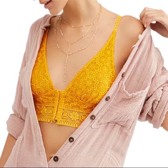 Free People Ella Soft Lace Longline Bralette - Picture 2 of 4